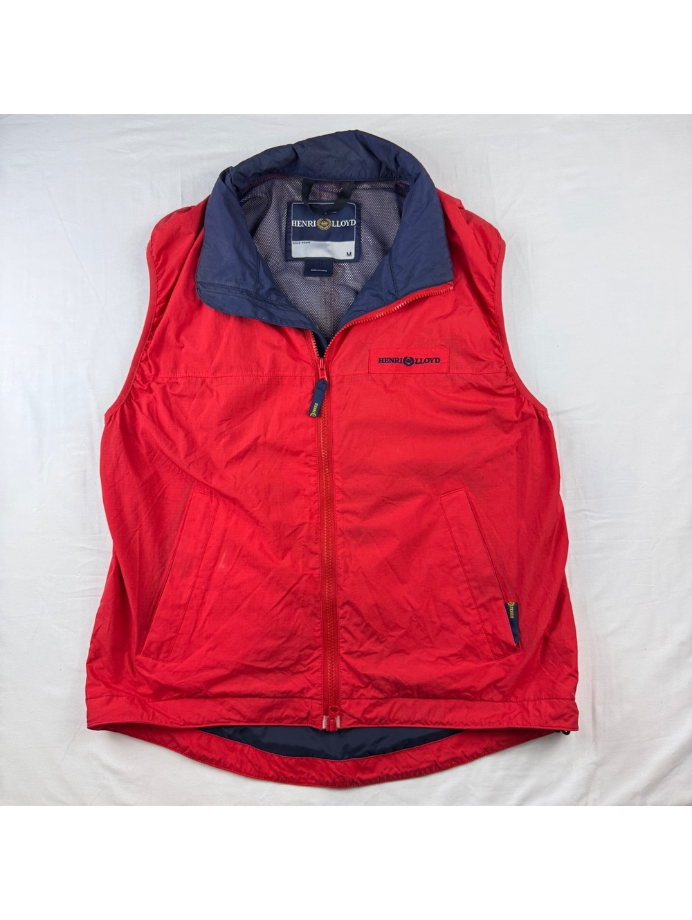 Henri Lloyd Red and Navy Sleeveless Vest Jacket Medium